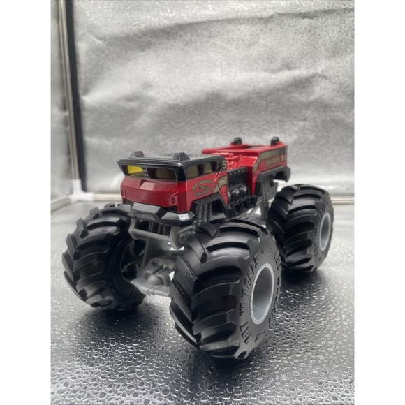 Hot Wheels Other - Hot Wheels Monster Jam Fire‎ Department Truck 4X4 HWFD 5 Alarm Die Cast